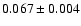 $0.067\pm0.004$