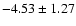 $-4.53\pm1.27$