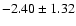$-2.40\pm1.32$