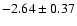 $-2.64\pm0.37$