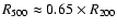 $R_{500} \approx 0.65 \times R_{200}$