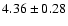 $4.36\pm0.28$
