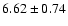 $6.62\pm0.74$