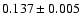 $0.137\pm0.005$