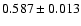 $0.587\pm0.013$