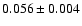 $0.056\pm0.004$