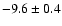 $-9.6\pm0.4$