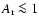 $A_{\rm r} \la 1$