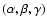 $(\alpha, \beta, \gamma)$