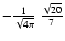 $-\frac{1}{\sqrt{4\pi}}~\frac{\sqrt{20}}{7}$