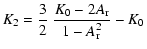 $\displaystyle K_2 = \frac{3}{2}~\frac{K_0-2A_{\rm r}}{1-A_{\rm r}^2} - K_0$