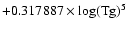 $+0.317887\times \log({\rm Tg})^5$