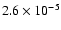 $2.6\times 10^{-5}$