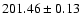 $ 201.46 \pm 0.13 $
