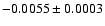 $ -0.0055 \pm 0.0003 $