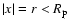 $\vert x\vert = r < R_{\rm p}$