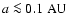 $a \la 0.1~{\rm AU}$