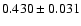 $0.430\pm 0.031$