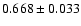 $0.668\pm 0.033$