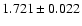 $1.721\pm 0.022$