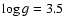 $\log g=3.5$