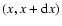 $(x,x+{\rm d}x)$