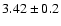 $3.42\pm 0.2$