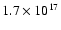 $1.7\times 10^{17}$