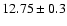 $12.75\pm 0.3$