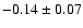$-0.14\pm0.07$