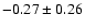 $-0.27\pm0.26$