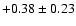 $+0.38\pm0.23$