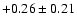$+0.26\pm0.21$