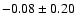 $-0.08\pm0.20$