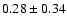 $0.28\pm0.34$