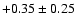 $+0.35\pm0.25$