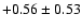 $+0.56\pm0.53$