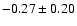 $-0.27\pm0.20$
