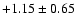 $+1.15\pm0.65$