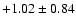 $+1.02\pm0.84$