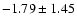 $-1.79\pm1.45$