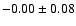 $-0.00\pm0.08$