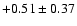 $+0.51\pm0.37$