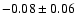$-0.08\pm0.06$