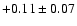 $+0.11\pm0.07$