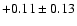 $+0.11\pm0.13$