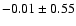 $-0.01\pm0.55$