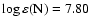 ${\rm\log\varepsilon(N)=7.80}$