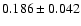 $0.186\pm0.042$