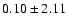 $0.10\pm2.11$